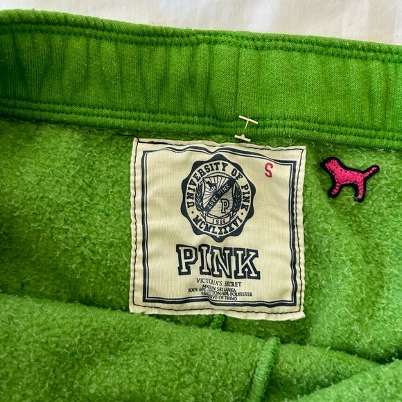 VS PINK Y2K Green Fleece shorts - Picture 4 of 4